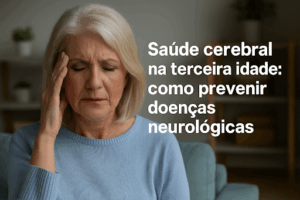 saúde cerebral na terceira idade mulher idosa dor de cabeça